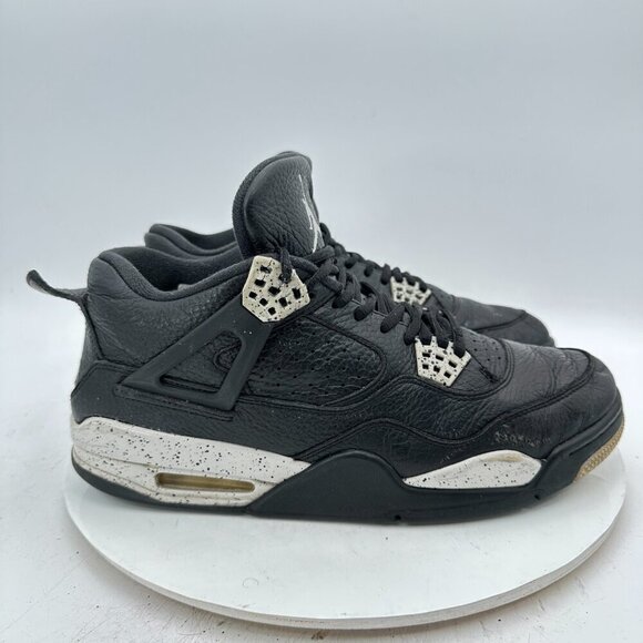 Nike Air Jordan 4 Retro Men Size 10.5 314254-003 Black Grey Mid Basketball Shoes - Picture 4 of 11